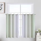 Sage Green and Greyish White Ombre Blackout Curtains by ESTELARTEXTILER