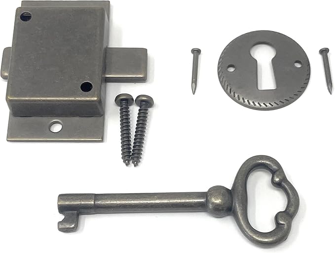 Metal Magery Small Antique Brass Flush Mount Lock - Image 4