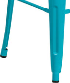 Flash Furniture Kai Commercial Grade 4 Pack 30" High Backless Crystal Teal-Blue - Image 9