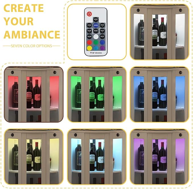 COCO DESIGN Corner Wine Cabinet - Image 4