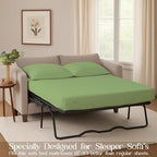 Sleeper Sofa Bed Sheet, 100% Cotton 400 Thread Count, 4 Piece Set, Deep Pocket - Image 3