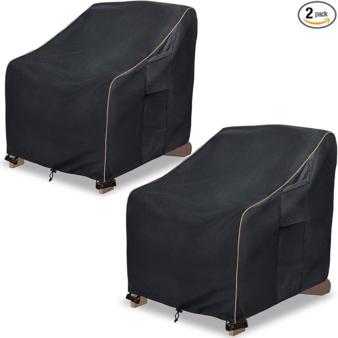Adirondack Chair Covers 2 Pack, Waterproof Heavy Duty Outdoor Chair Covers by LSongSKY