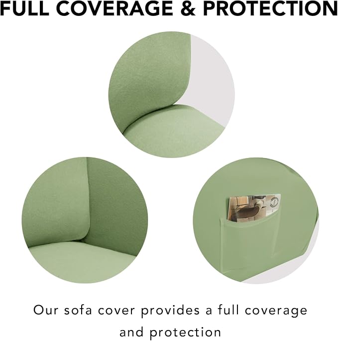 PureFit Stretc Recliner Chair Covers Fleece Soft Couch Covers - Image 4