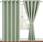 Blackout Curtains for Bedroom, 60 x 84 Inches Long, Seafoam Green | Thermal by Hiasan
