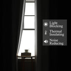 Black and Greyish White Ombre Blackout Curtains - Image 3