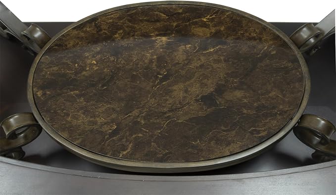 52'' Dark Brown Retro Wooden Coffee Table - Image 8