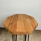 Modern Timber Craft Reclaimed Wood Hairpin Leg Table | 16" Rustic Small - Image 4