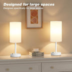 Fenmzee White Nightstand Bedroom Lamp - Image 5