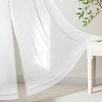 MIULEE 4 Panels White Extra Wide Sheer Curtains 59 x 63 Inches | Light Filtering - Image 6