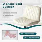OLIXIS Criss Cross Legged Chairs Armless No Wheels Wide Seat Height Adjustable - Image 7