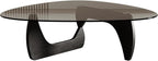 Honyee Morden Coffee Table, 42.5" x 28.5" x 16.1" Triangle Tempered Glass Top - Image 6