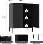 YAUWOH Metal Locker Storage Cabinet - Image 2