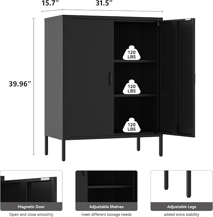 YAUWOH Metal Locker Storage Cabinet - Image 2