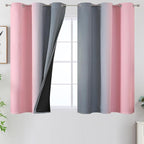 Pink and Gray Ombre Blackout Curtains by ESTELARTEXTILER