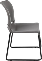 Flash Furniture HERCULES Series 880 lb. Capacity Gray Full Back Contoured Stack - Image 8