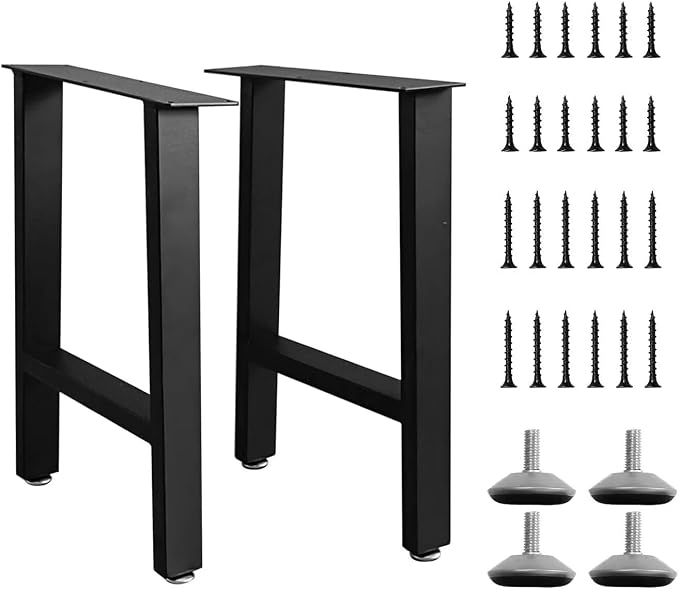 H Bench Legs 16 Inch Metal Coffee End Table Legs by ITeeLas