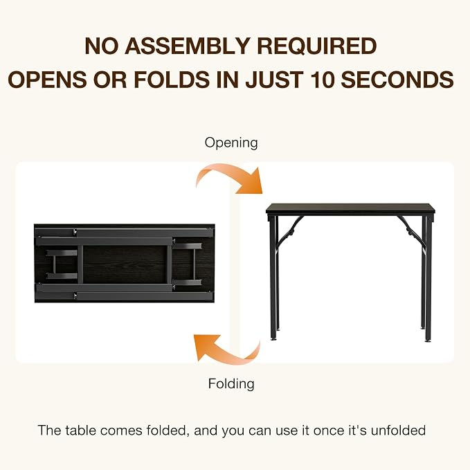 TEMI Small Computer Desk Folding Table - Image 4