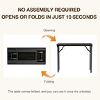 TEMI Small Computer Desk Folding Table - Image 4