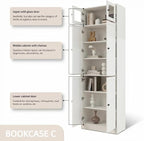 TUSY 85.5" Modern Tall Bookcase - Image 4