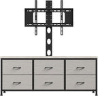 TV Stand with Mount, Fabric Dresser with 6 Drawers - Image 8