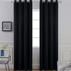 Yakamok Room Darkening Curtains 52x90 inch Length Black-Living Room | 2 panels by Yakamok