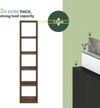 Furinno Cubicle Book Shelf, Vertical 5-Cube Bookshelf, Extra Thick Horizontally - Image 3