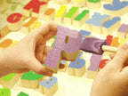 Damhorst Toys Personalized Wooden Child's Name Puzzle Stool Primary Colors - Image 7