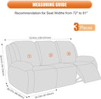 VANSOFY Recliner Covers, 3-Pieces Stretch Reclining Couch Covers - Image 3