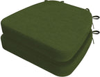 AAAAAcessories D-Shaped Chair Cushions, Machine-Washable Cover, Dark Olive Green by AAAAAcessories