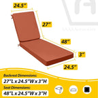 AAAAAcessories Outdoor Chaise Lounge Cushions, Fade-Resistant, Waterproof Patio - Image 5