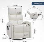 Trustyue Swivel Rocker Recliner Chair, 360° Swivel Recliner - Image 3