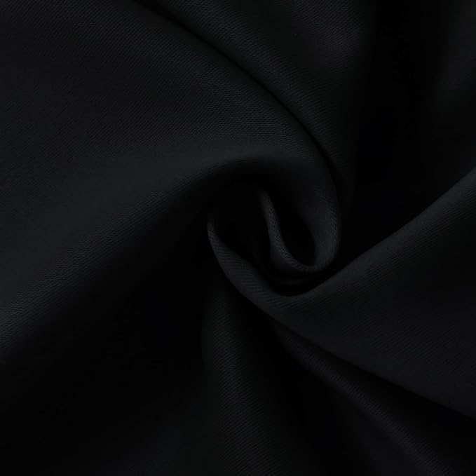 RV Blackout Curtains for Bedroom 52 x 30 Inches Long Black 2 Panels | Thermal - Image 8