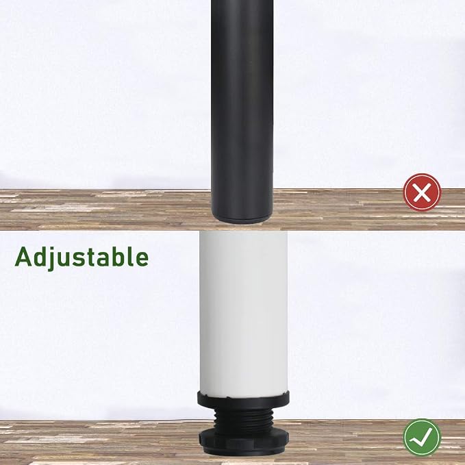 QLLY 29.5 inch / 75cm Adjustable Metal Desk Legs, Heavy Duty Furniture Table - Image 5