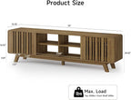 ONBRILL 70-Inch TV Stand for TVs up to 80 Inch, Mid-Century Modern Television - Image 2