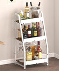 3-Tier Liquor Stand for Home Bar, Trapezoid Freestanding Whisky Bottle Holder by Comzinn
