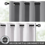 Yakamok Dove Grey 100% Blackout Curtains 63 Inches Long 50" Wide 2 Panel | - Image 2
