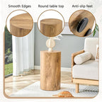 Round Side Table, End Table Living Room Table, Sofa Couch Bedside Table - Image 5