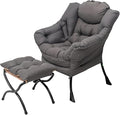 Welnow Lazy Chair with Ottoman, Modern Accent Chair with Armrests and a Side by LifeGetsBetterWithWelnow