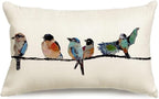 RABUSOFA 12x20 Lumbar Pillow Decorative Throw Pillows, Small Hand-Painted by RABUSOFA