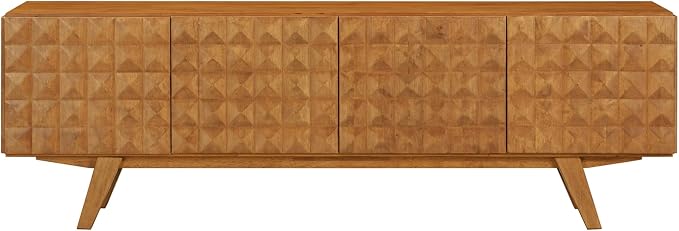 NTC Sapa Mid-Century Modern Solid Wood TV Stand 4-Door Media Console - Image 2