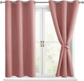 Blackout Curtains for Bedroom, 2 Panels Dusty Rose, 38 x 54 Inch | Light by Hiasan