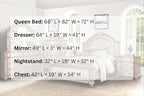 First of a Kind Evelyn Traditional 5 Piece Queen Bedroom Set - Image 7
