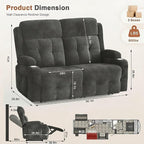 RV Loveseat Recliner Sofa, Wall Hugger Double Recliners - Image 2