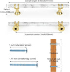 Rergy Cabinet Handles Marble Drawer Pulls and Knobs, T-Bar Hardware - Image 2