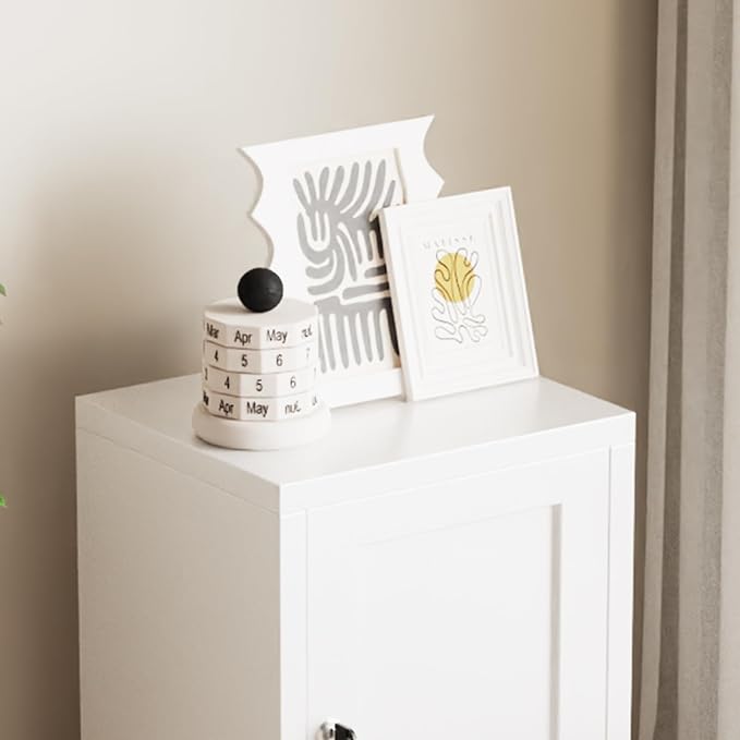 ALBAD Metal Nightstand with Lockable Cabinet, Compact Mini Locker Bedside Table - Image 6