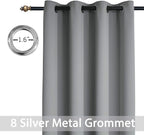 Yakamok Grey Room Darkening Window Curtains 52x36 Inch - Image 2