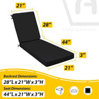AAAAAcessories Outdoor Chaise Lounge Cushions, Fade-Resistant, Waterproof Patio - Image 5