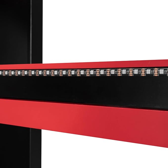 Full Size Wood Loft Bed with Built-in Workstation, Smart Storage, RGB Lighting - Image 7