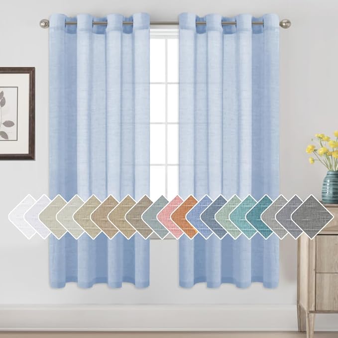 H.VERSAILTEX Linen Curtains Natural Blended Curtain Panels by HVERSAILTEX