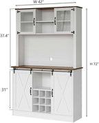 4ever2buy Farmhouse Coffee Bar Cabinet - Image 2